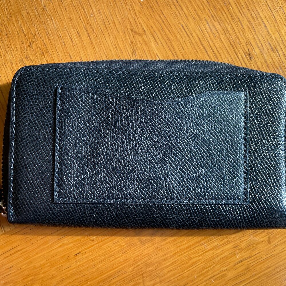 Coach Black Leather Zip Wristlet Wallet - Picture 4 of 11